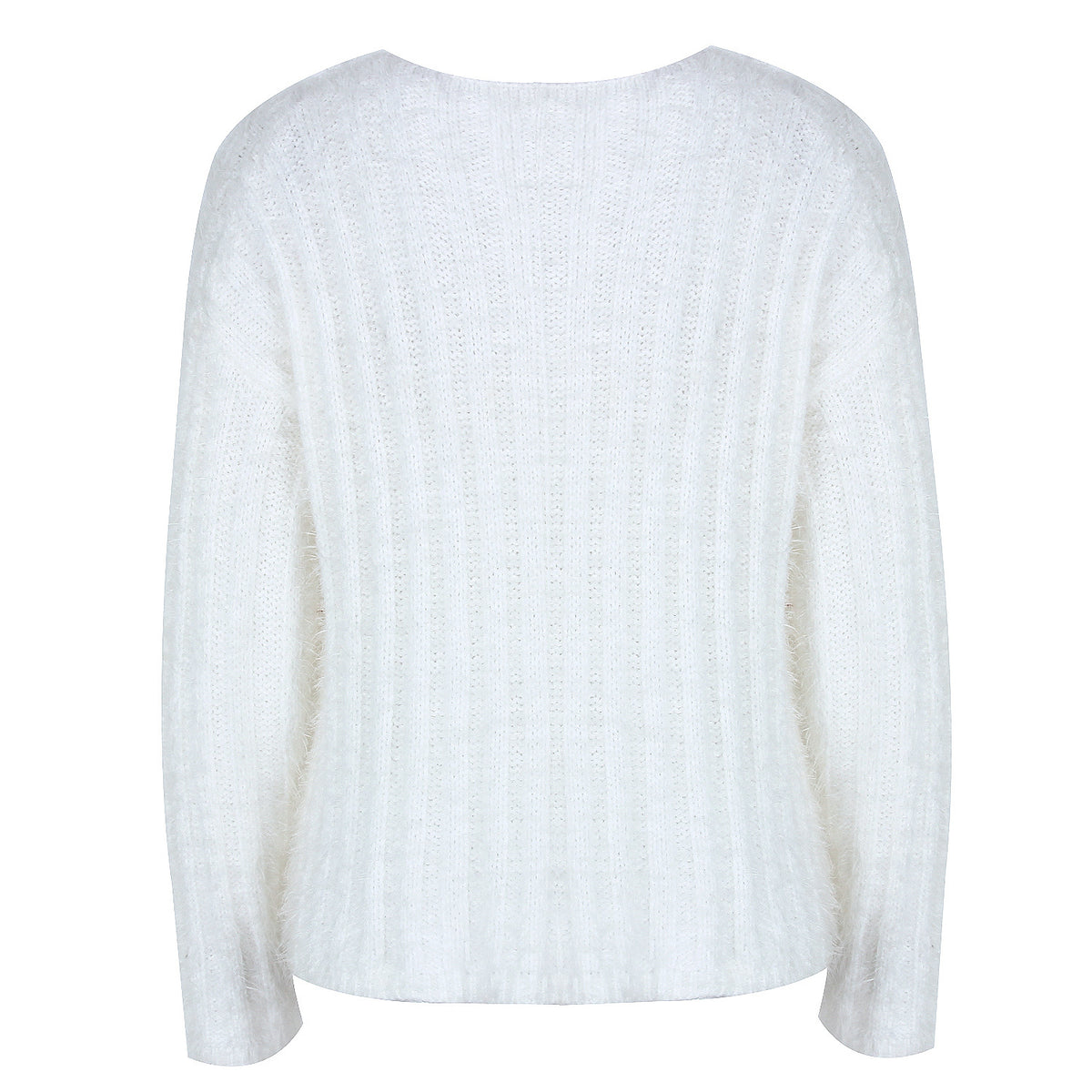 V-neck Single-breasted Knit Sweaters Cardigans