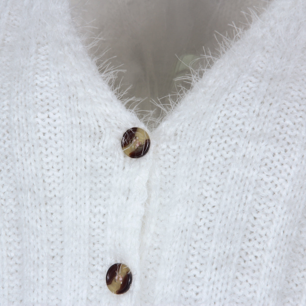 V-neck Single-breasted Knit Sweaters Cardigans