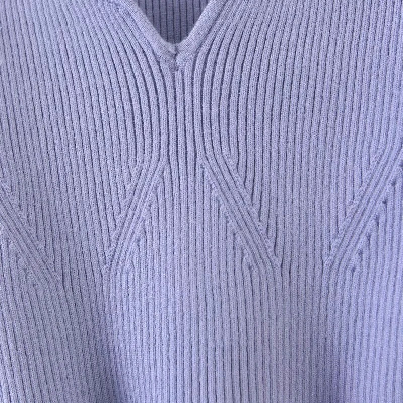 Heart Shape Collar Knit Crop Tops Vintage Sweaters Blouses