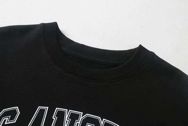 Oversize Printing Round Collar Sweatshirts