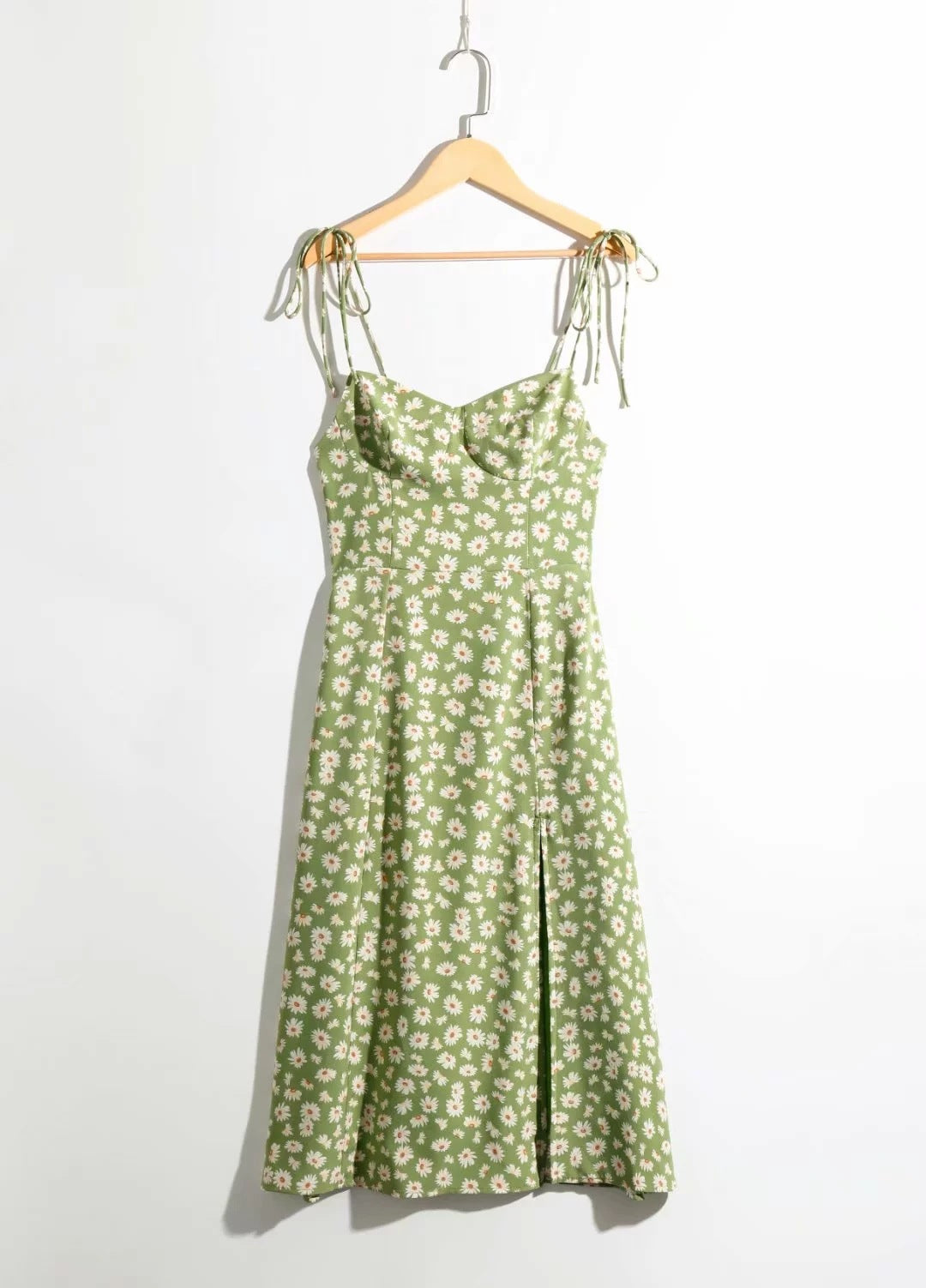 Vintage Floral Printed Suspenders Daisy Midi Dresses