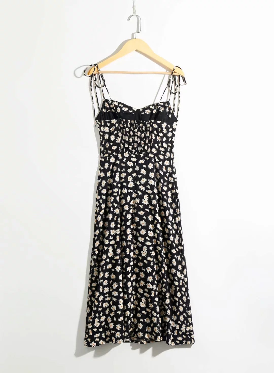 Vintage Floral Printed Suspenders Daisy Midi Dresses