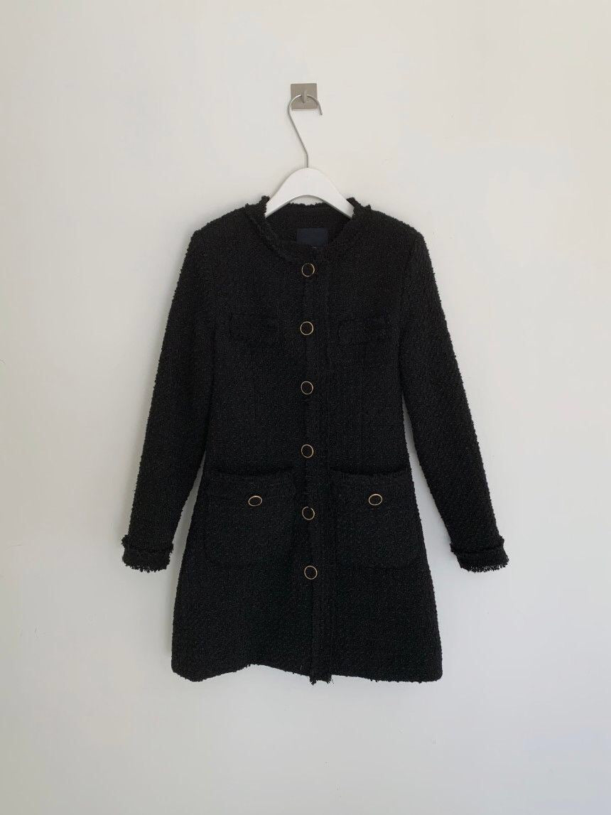 Single-breasted Splicing Coat Bodycon Mini Dresses