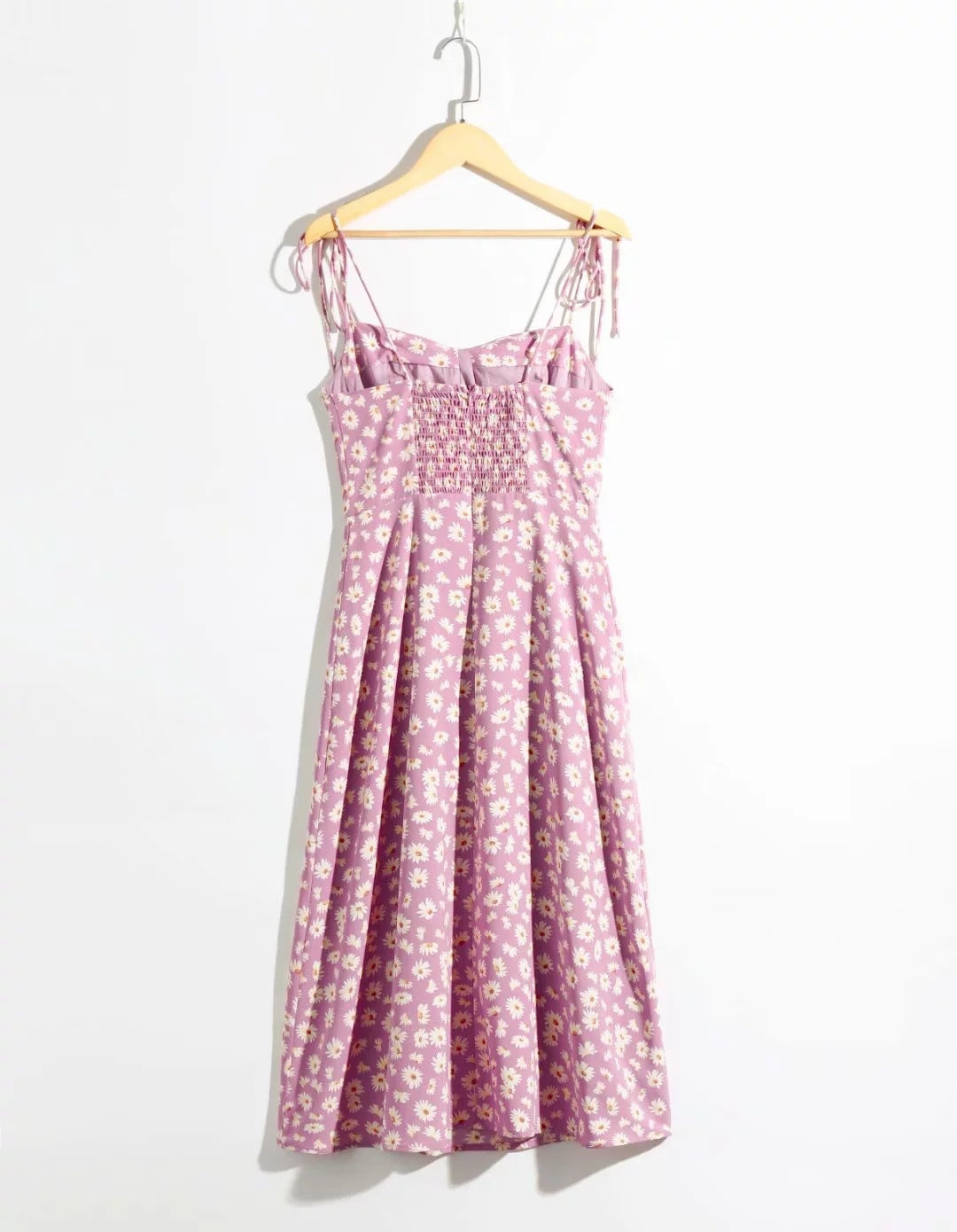 Vintage Floral Printed Suspenders Daisy Midi Dresses