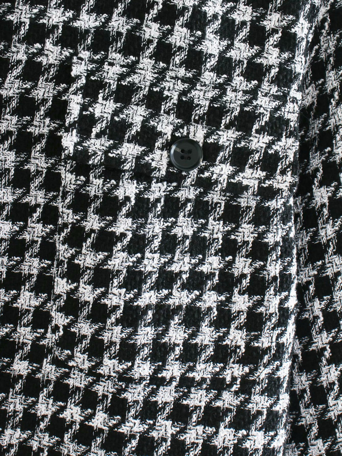 Single-breasted Mid-length Houndstooth Coat Outerwear