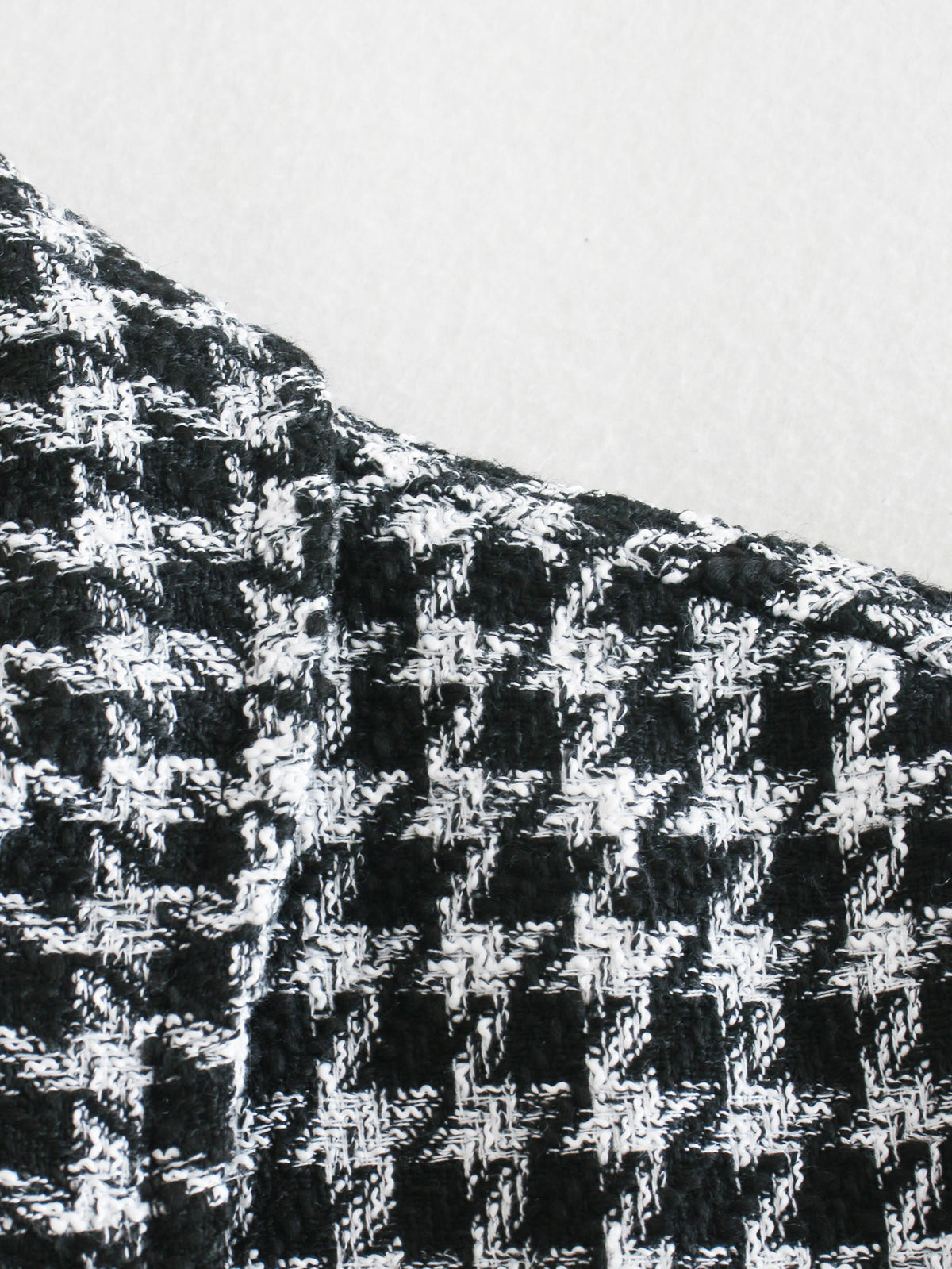 Single-breasted Mid-length Houndstooth Coat Outerwear