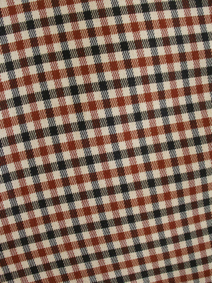 Square Collar Lattice Plaid Mini Dress
