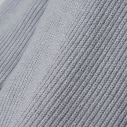 High-collared Lantern Sleeve Knit Splicing Sweaters