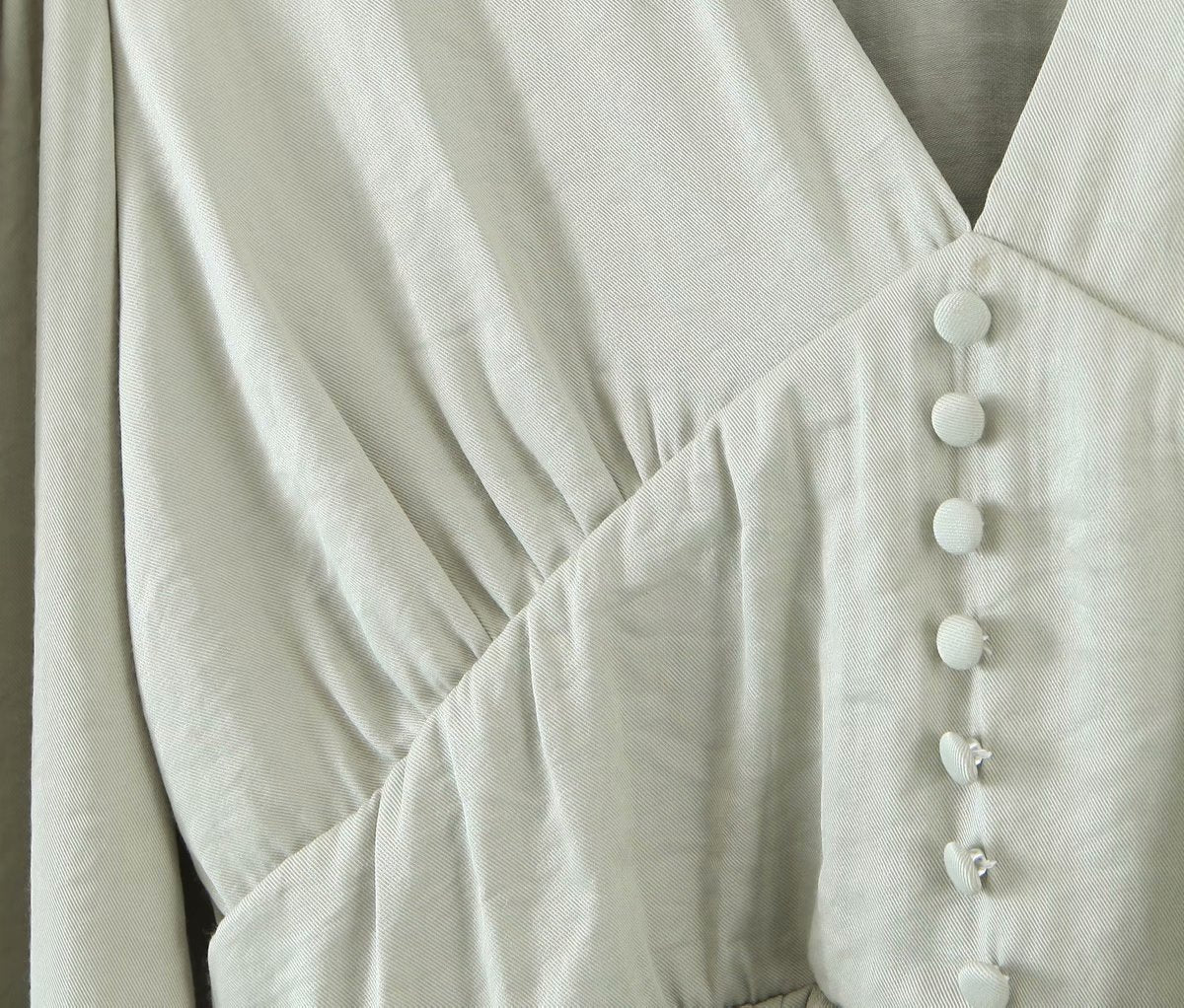 Lantern Sleeve V-neck Ruffled Shirts Blouses