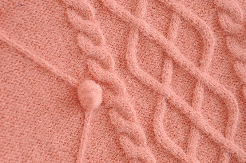 Knit Single-breasted Cardigans Cami Tops Two-piece
