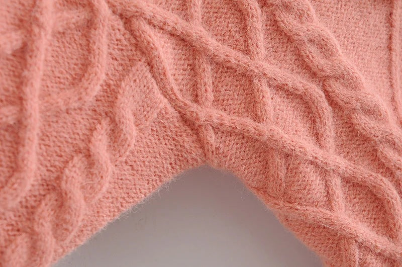 Knit Single-breasted Cardigans Cami Tops Two-piece