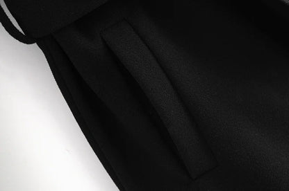 Hooded Lace-up Pile Collar Outerwear