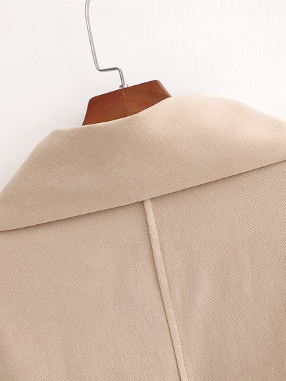 Single-breasted V-neck Cloak Capes Outerwear
