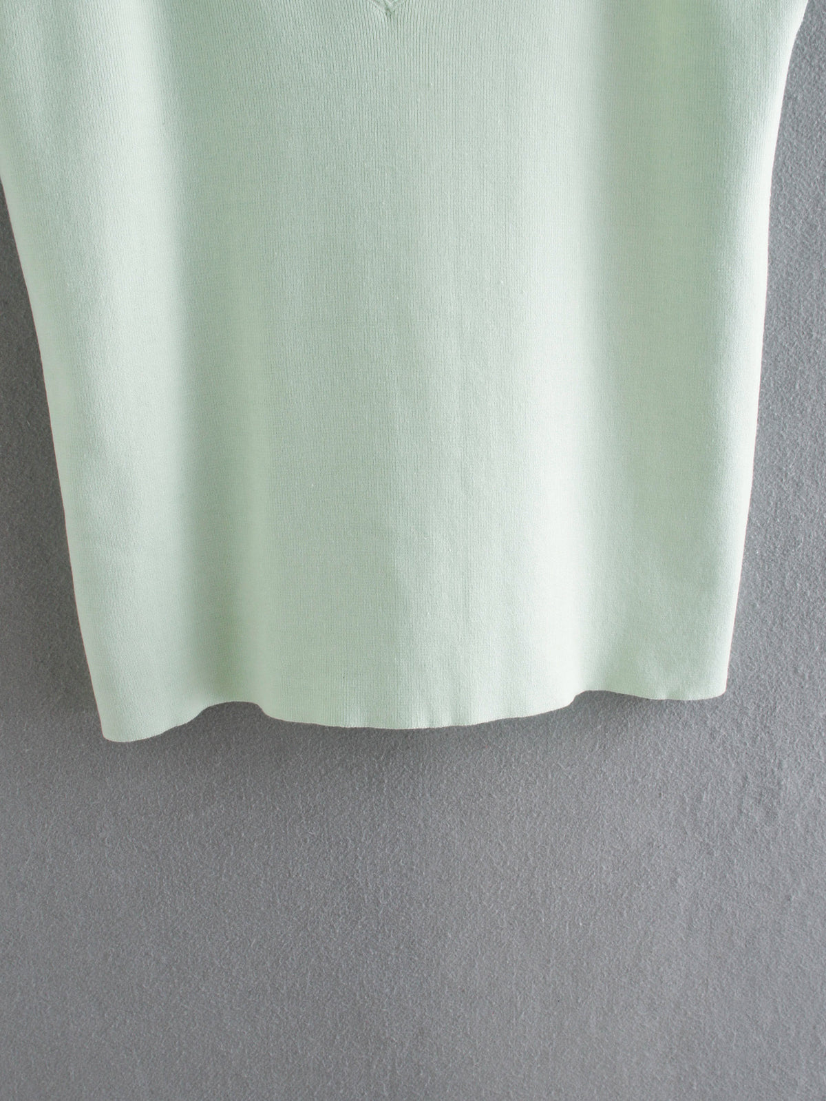V-neck Slit Knit Splicing Vest Sweater