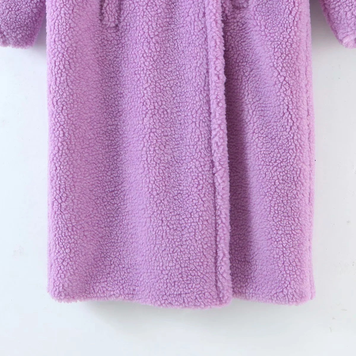 Lambswool Button Splicing Lapel Overcoat Outerwear