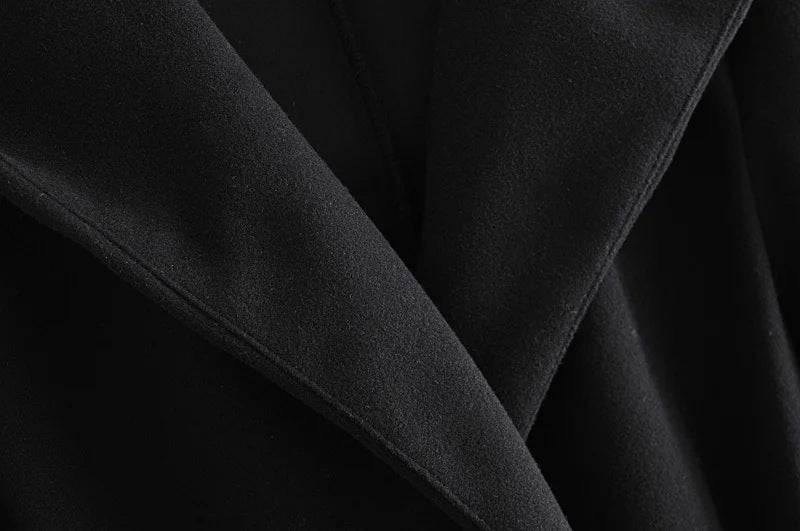 Hooded Lace-up Pile Collar Outerwear