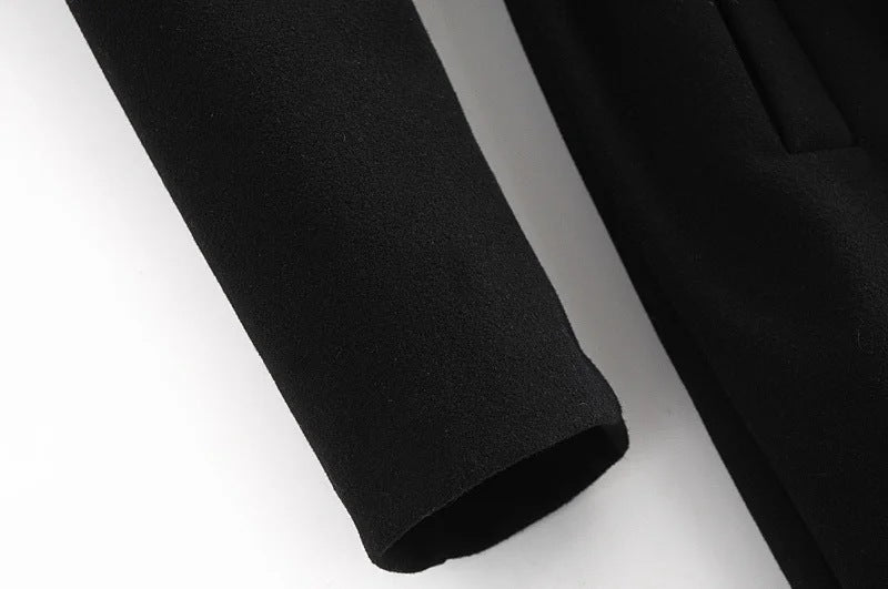 Hooded Lace-up Pile Collar Outerwear
