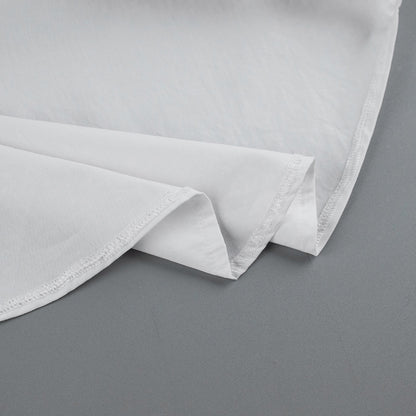 Pile Collar V-neck Single-breasted Flared Sleeve Shirts