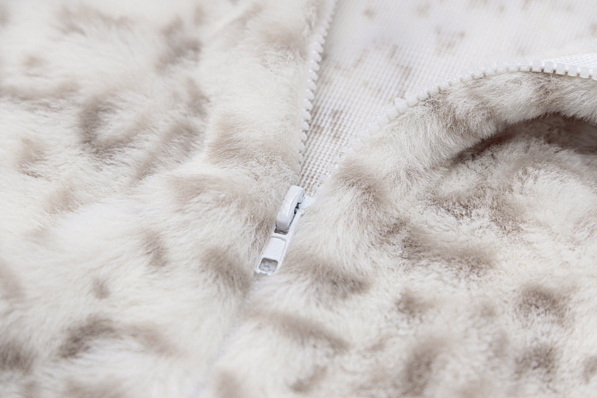 Furry Zipper High Collar Sweatshirts Shirts Blouses