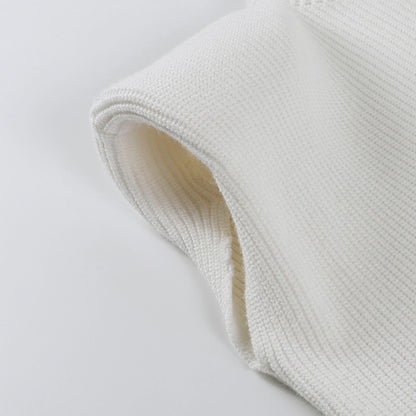 Sleeveless High-collared Shoulder Padded Pads Sweaters