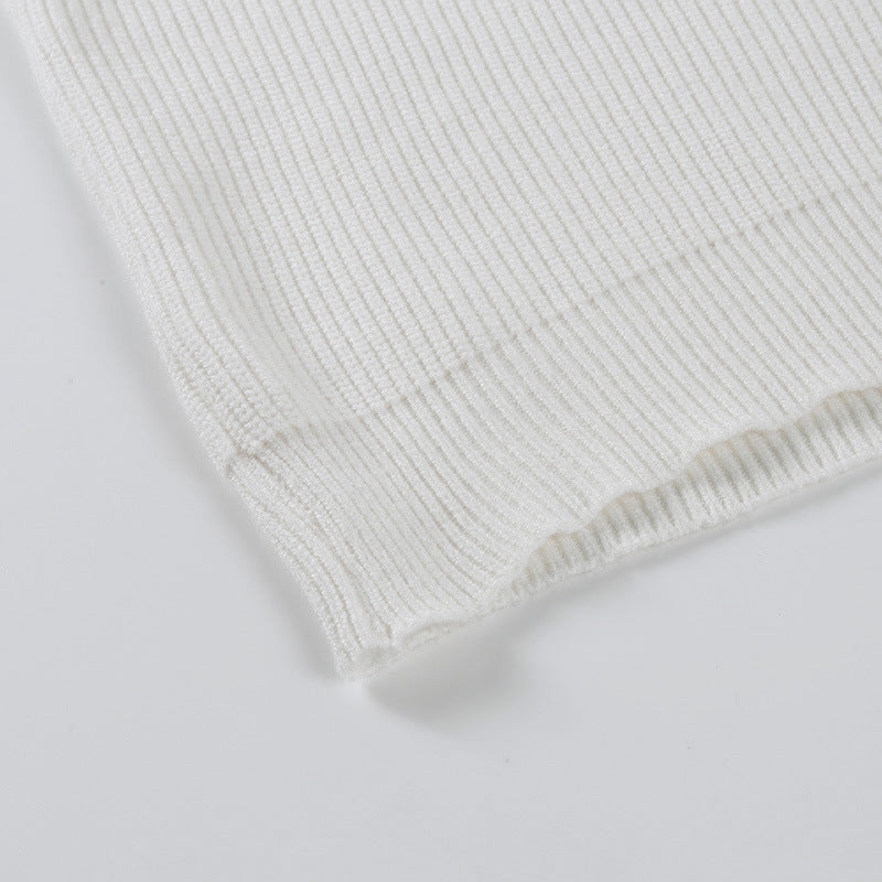 Sleeveless High-collared Shoulder Padded Pads Sweaters