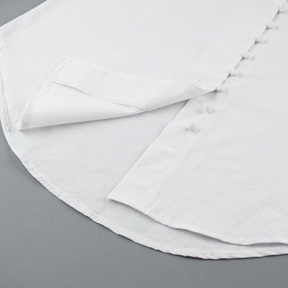 Pile Collar V-neck Single-breasted Flared Sleeve Shirts