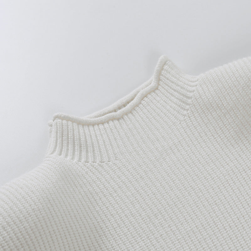 Sleeveless High-collared Shoulder Padded Pads Sweaters