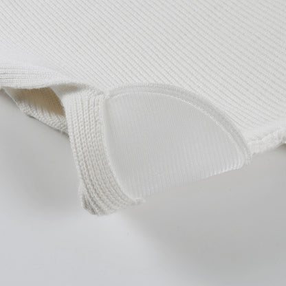 Sleeveless High-collared Shoulder Padded Pads Sweaters