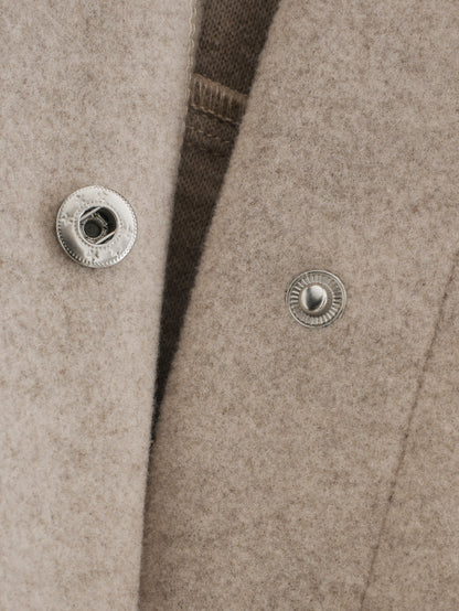 Pile Collar Bubble Sleeve Single-breasted Outerwear