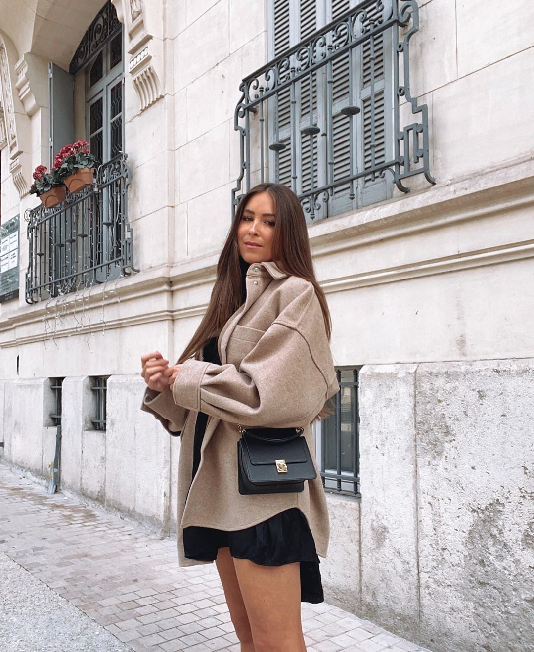 Pile Collar Bubble Sleeve Single-breasted Outerwear