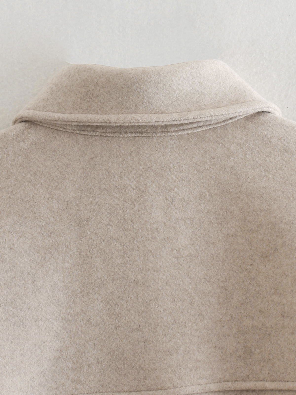 Pile Collar Bubble Sleeve Single-breasted Outerwear