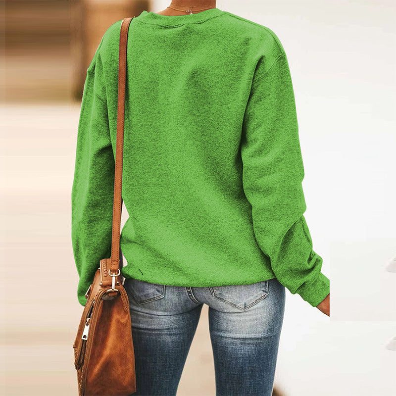 Round Neck Floral Printed T-Shirts Blouses Sweatshirts