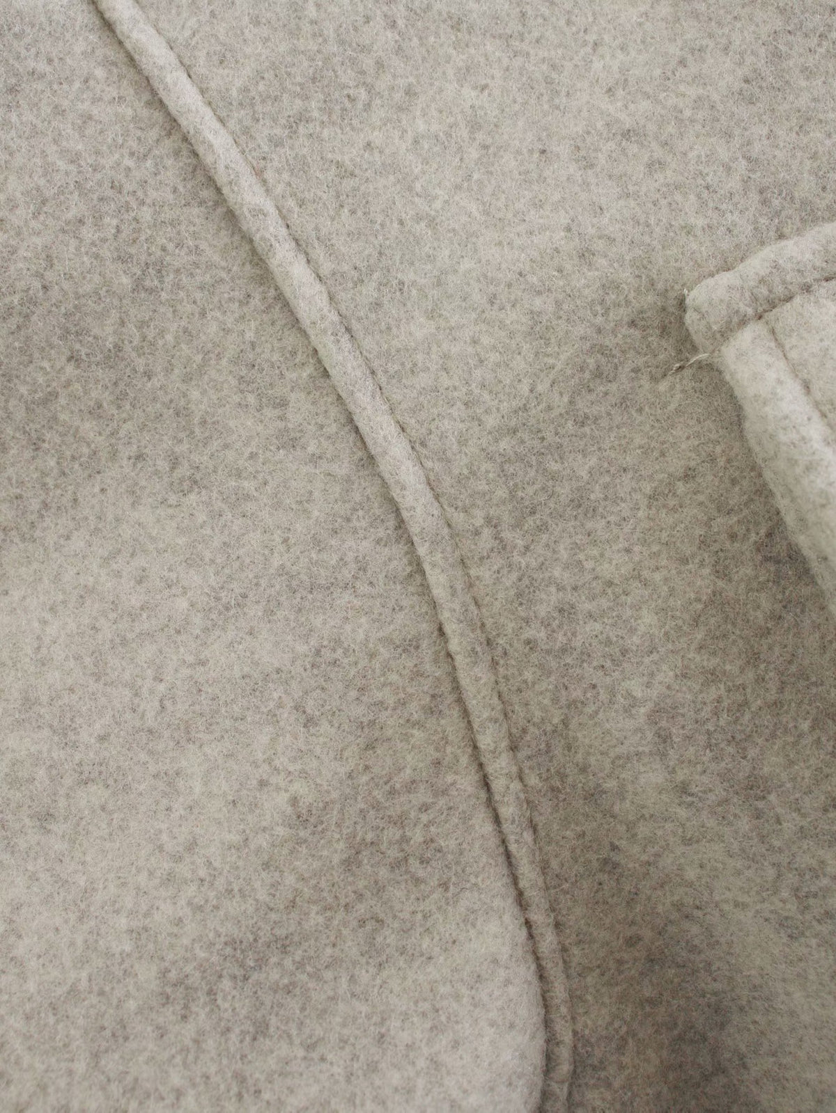 Pile Collar Pocket Single-breasted Woolen Outerwear Coat