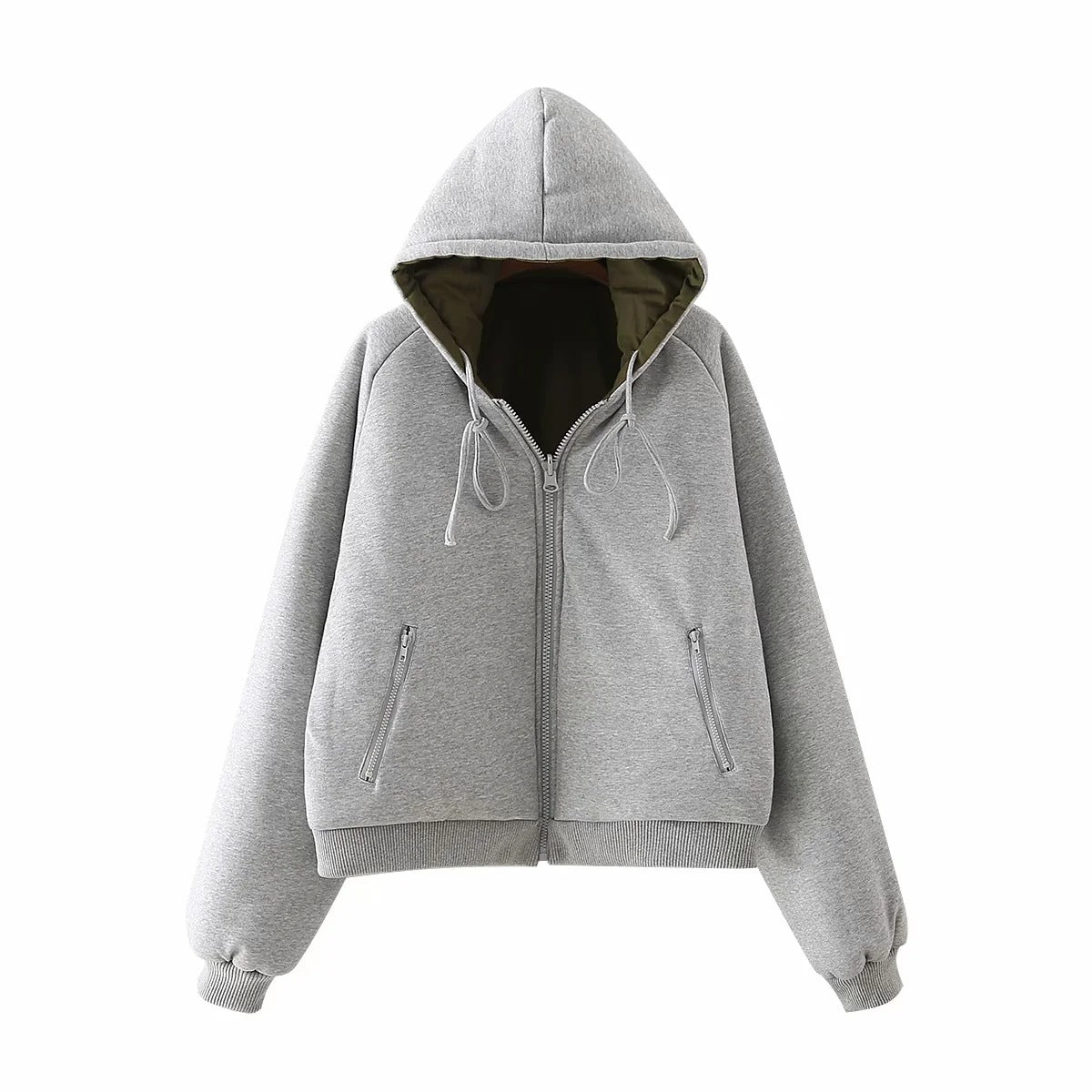 Double Side Hooded Oversize Contrast Color Outerwear Coat