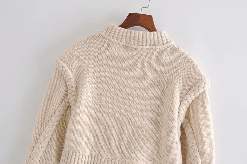 Shoulder Padded Geometry Tops Sweaters