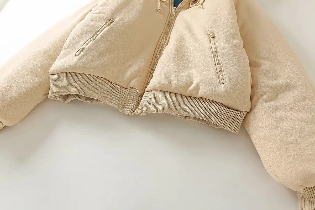 Double Side Hooded Oversize Contrast Color Outerwear Coat
