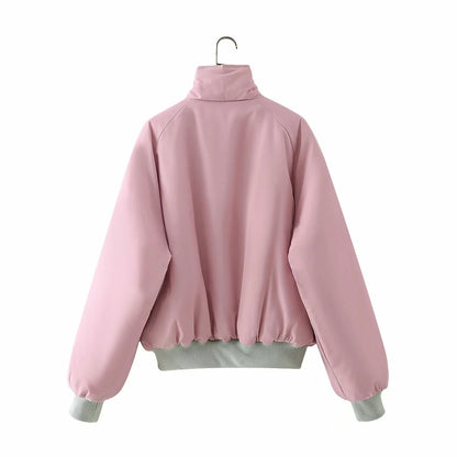 Reversible Stand Collar Cotton Outerwear