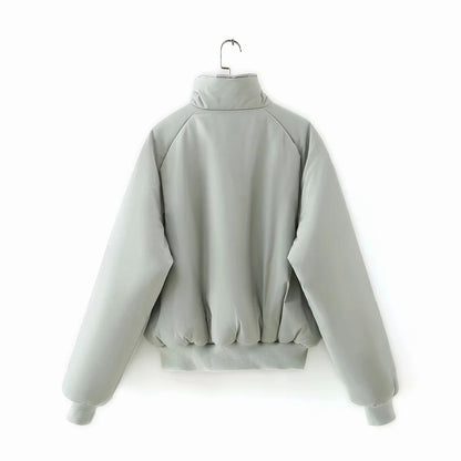 Reversible Stand Collar Cotton Outerwear