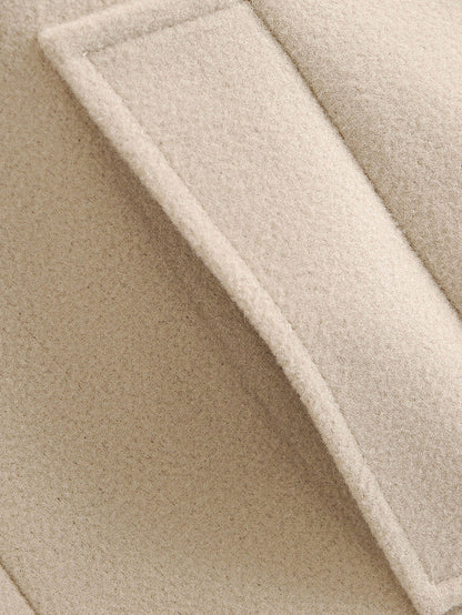 Pile Collar Elegant Button Shawl Cape Outerwear