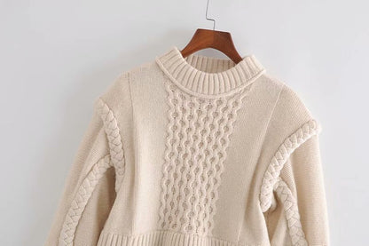 Shoulder Padded Geometry Tops Sweaters