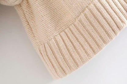 Shoulder Padded Geometry Tops Sweaters