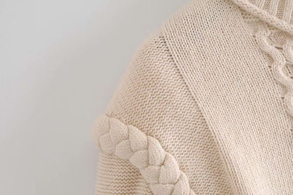 Shoulder Padded Geometry Tops Sweaters