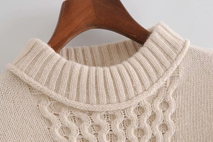 Shoulder Padded Geometry Tops Sweaters