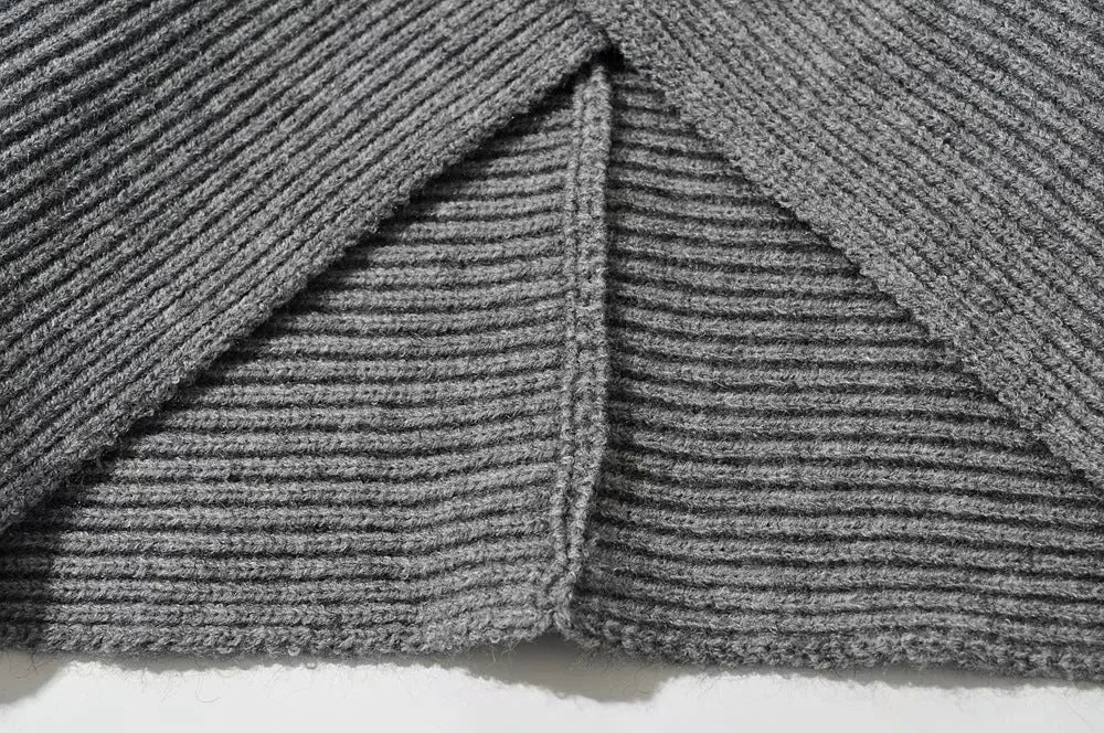 Vintage V-neck Batwing Sleeve Cross Design Knit Sweaters