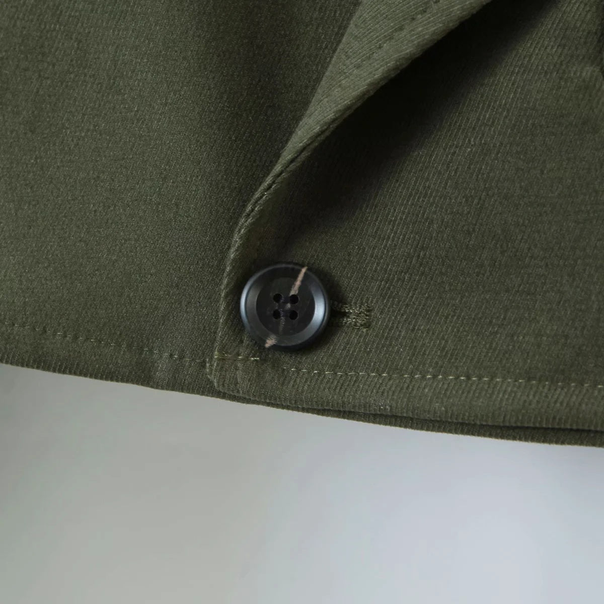 Pile Collar Lapel Blazer Skirt Two-piece Set Green