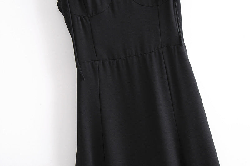 Backless Suspenders Slit Leg Vintage Midi Dresses