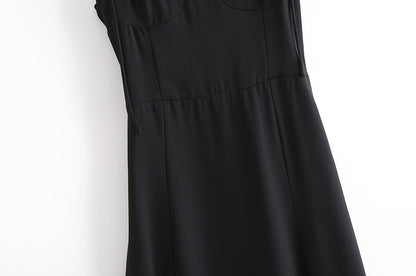 Backless Suspenders Slit Leg Vintage Midi Dresses