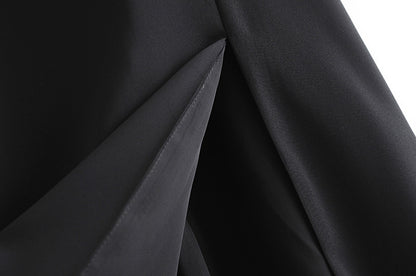 Backless Suspenders Slit Leg Vintage Midi Dresses