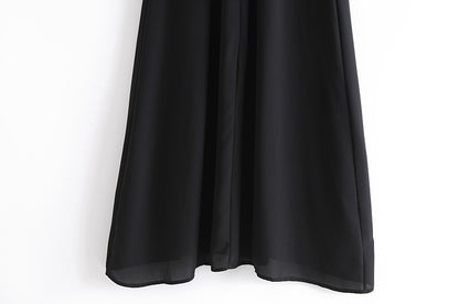 Backless Suspenders Slit Leg Vintage Midi Dresses
