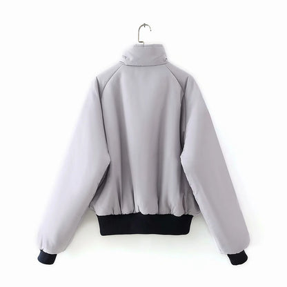 Reversible Stand Collar Cotton Outerwear